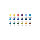 ACQUERELLI SCATOLA METALLO 18 DEMI-GODET + PENNELL