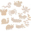 SAGOME IN LEGNO CON SUPPORTO - SET PZ. 10 - ANIMAL