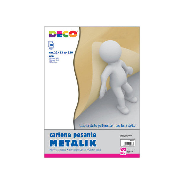 CARTONE METALLIK ORO GR.320 - CONF.10 FG.CM.23X33