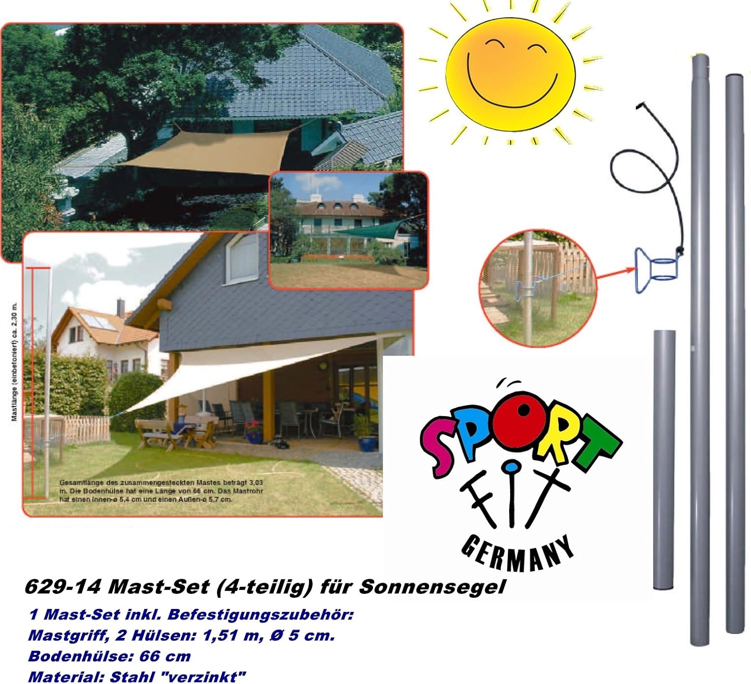Bastoni Per Tende - Set 4 Pezzi