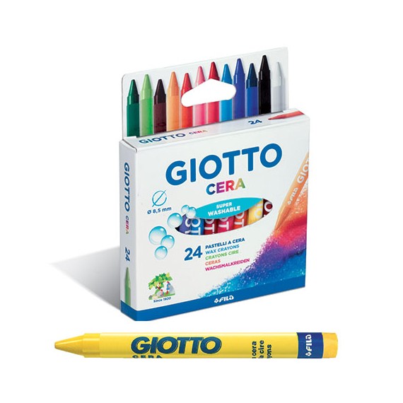 PASTELLI CERA GIOTTO 24 COLORI
