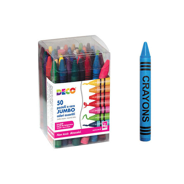 PASTELLONI A CERA MAXI - BARATTOLO 50 PZ. - COL. A