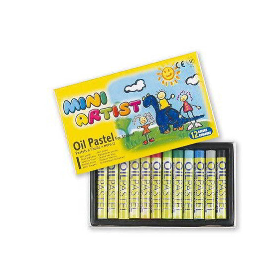 "PASTELLI A OLIO TONDI ""MINI"" - SCATOLA 12 PEZZI Immagine principale del prodotto