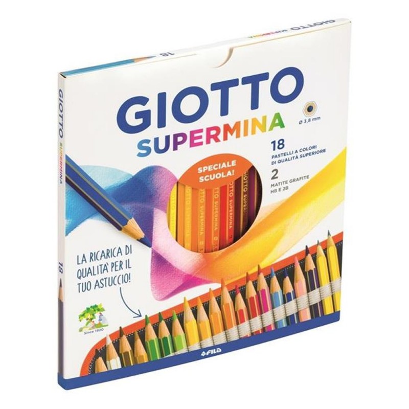 PASTELLI SUPERMINA GIOTTO 18 COL.+2 LYRA