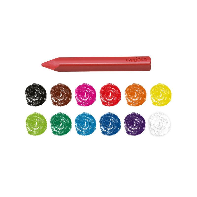 PASTELLI CERA MAXI JUMBO TRIANG. 12 COLORI Immagine secondaria del prodotto