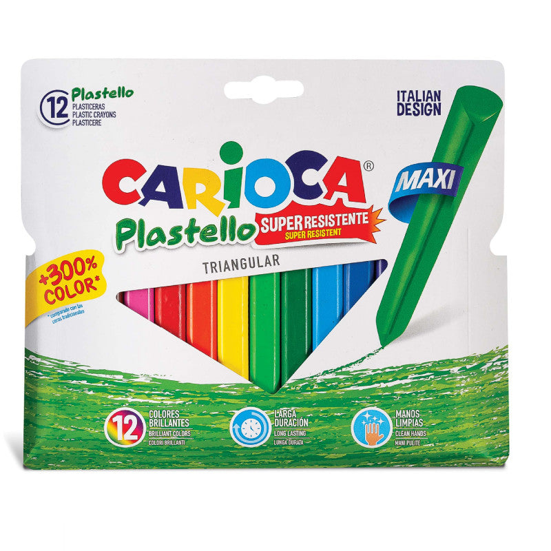 PASTELLI CERA MAXI JUMBO TRIANG. 12 COLORI Immagine principale del prodotto