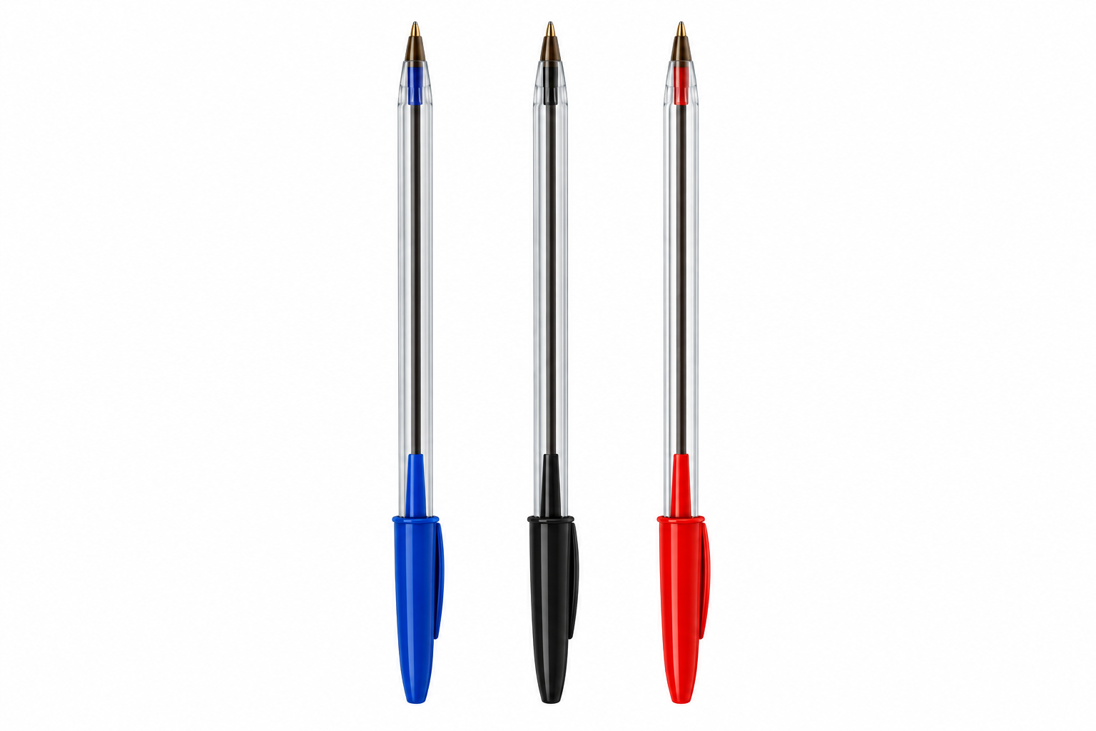 Penne A Sfera Blister 12 Pezzi Blu, Nero e Rosso Immagine secondaria del prodotto