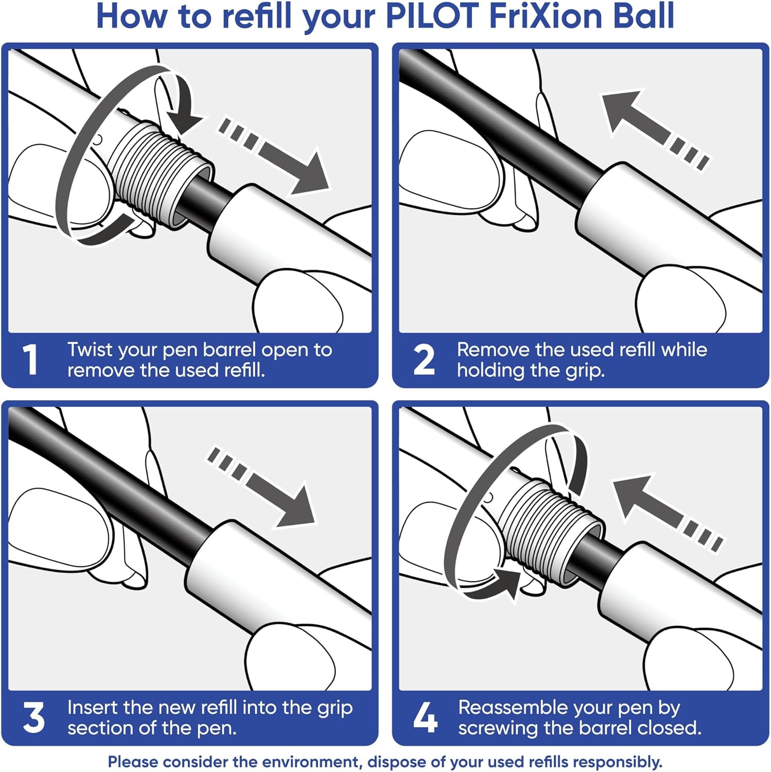 Pennasfera Cancellabile Pilot Frixion Blu