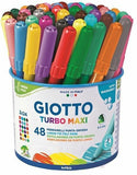 Pennarelli Turbo Maxi Giotto 48 in 24 Colori Barattolo