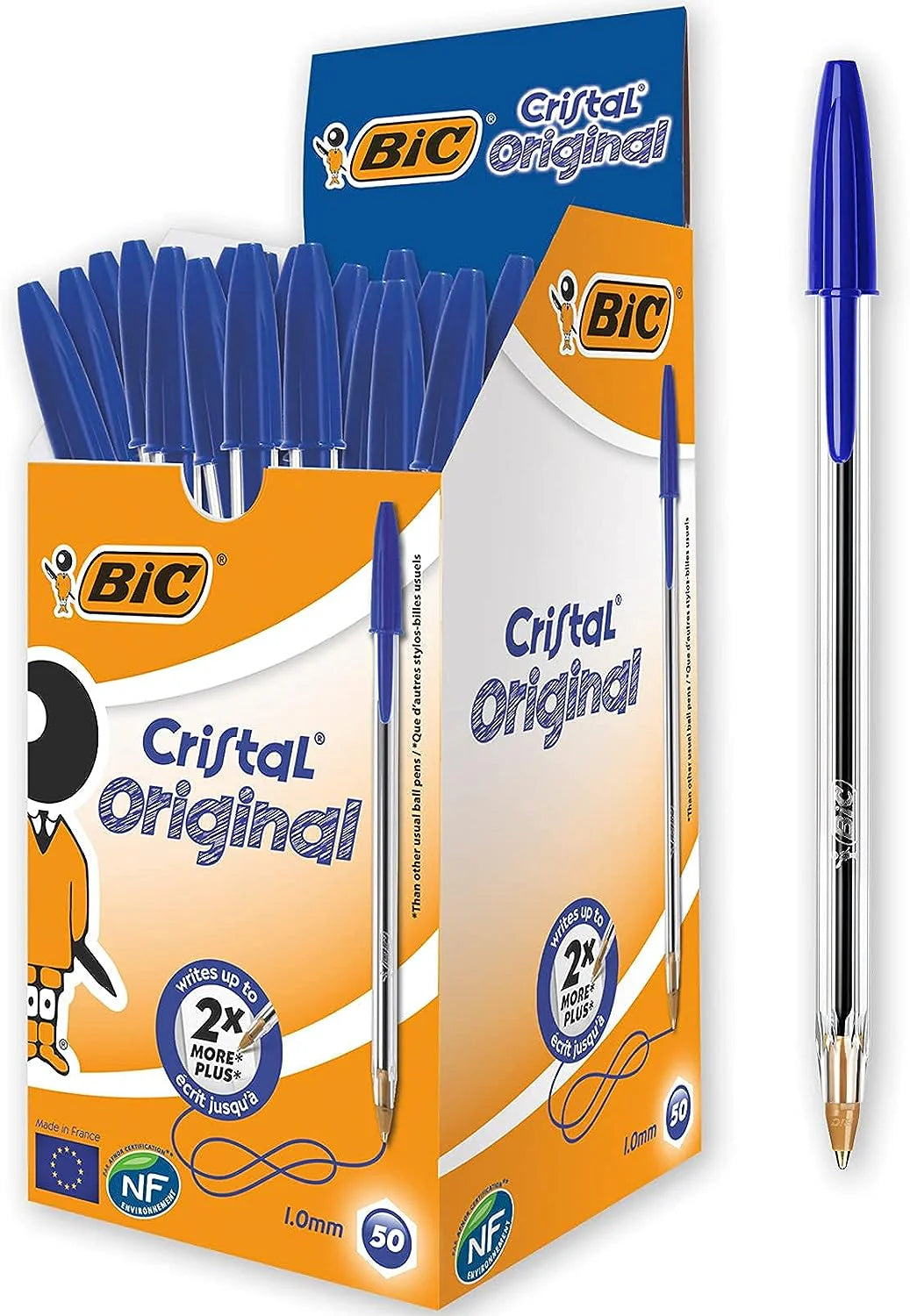 Penna Bic Cristal Blu Confezione 50 Pezzi