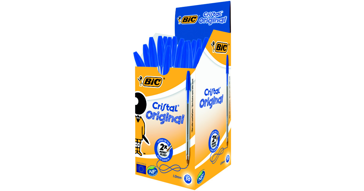 Penna Bic Cristal Blu Confezione 50 Pezzi