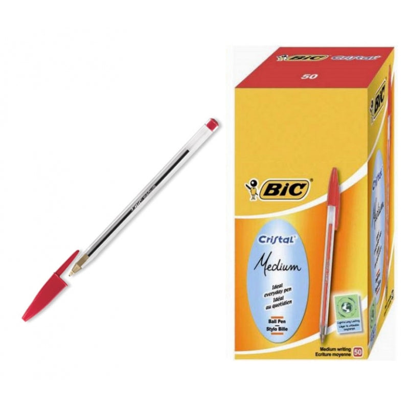 Penna Bic Cristal Rosso Confezione 50 Pezzi