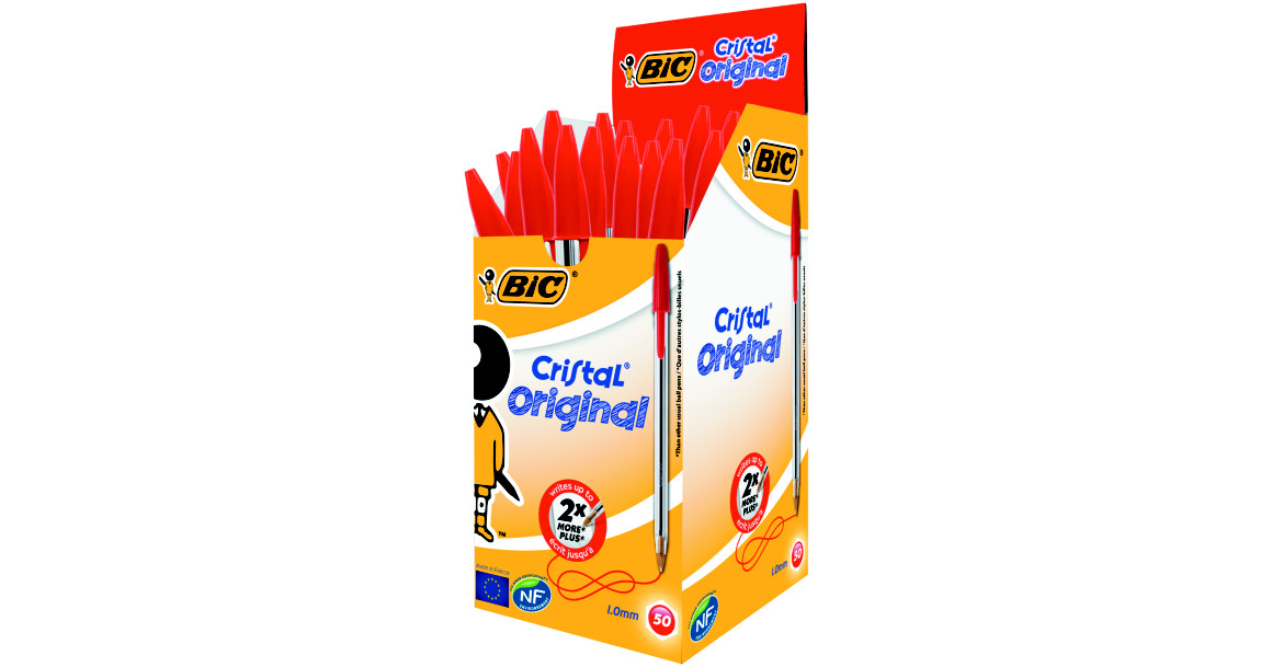 Penna Bic Cristal Rosso Confezione 50 Pezzi