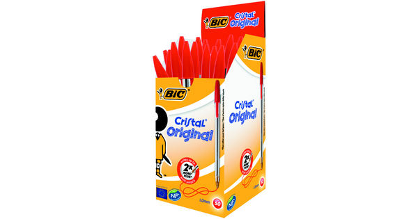 Penna Bic Cristal Rosso Confezione 50 Pezzi
