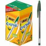 Penna Bic Cristal Verde Confezione 50 Pezzi