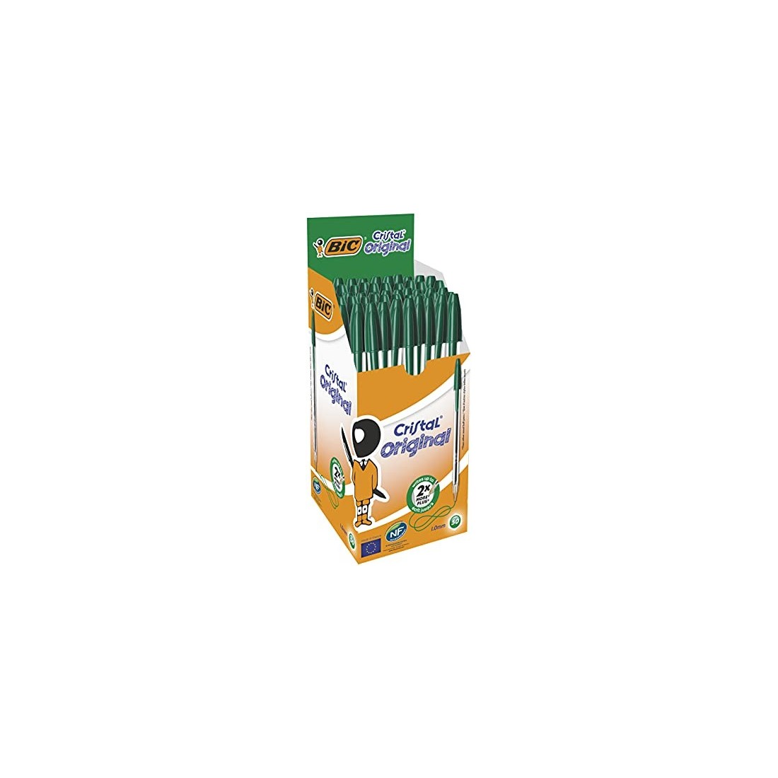 Penna Bic Cristal Verde Confezione 50 Pezzi