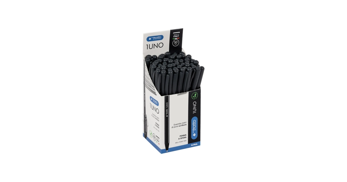 Pennasfera Tratto 1 Fila Nero Confezione 50Pezzi
