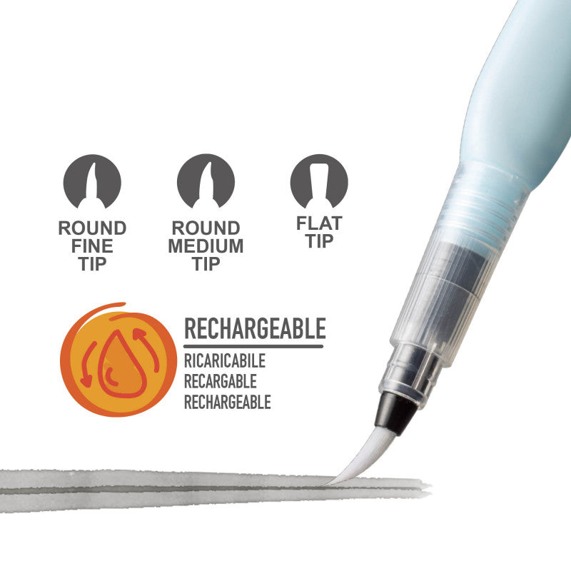 PENNELLO RICARICABIILE WATER BRUSH CARIOCA /3PZ.
