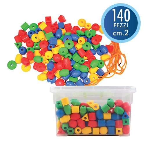 Perle Da Infilare Medie Cm.2 - Bauletto 140 Pezzi Immagine principale del prodotto