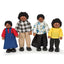 Personaggi In Legno - Famiglia Africana Set 4 Pezzi