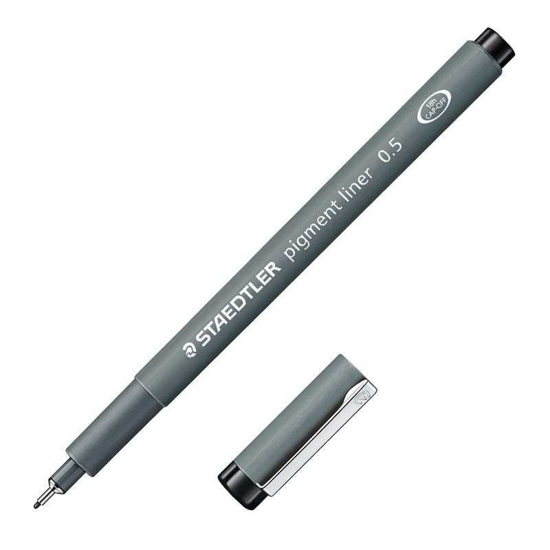 PENNA FINELINER STAEDTLER PIGMENT LINER 0.5MM NERO Immagine principale del prodotto
