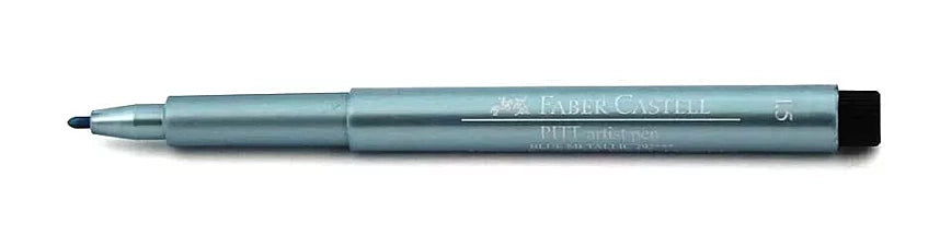PENNA PITT ARTIST METALLIC FABER CASTELL 1.5MM BLU