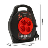 Avvolgicavo Domestico 10 Mt - 4 Prese Net