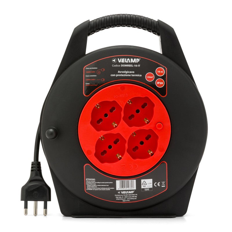 Avvolgicavo Domestico 10 Mt - 4 Prese Net