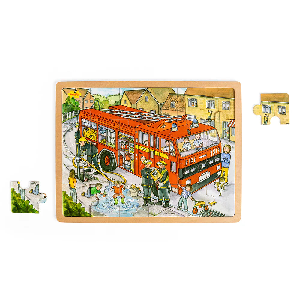 Puzzle Gigante Cm. 43X33 - I Pompieri Immagine principale del prodotto