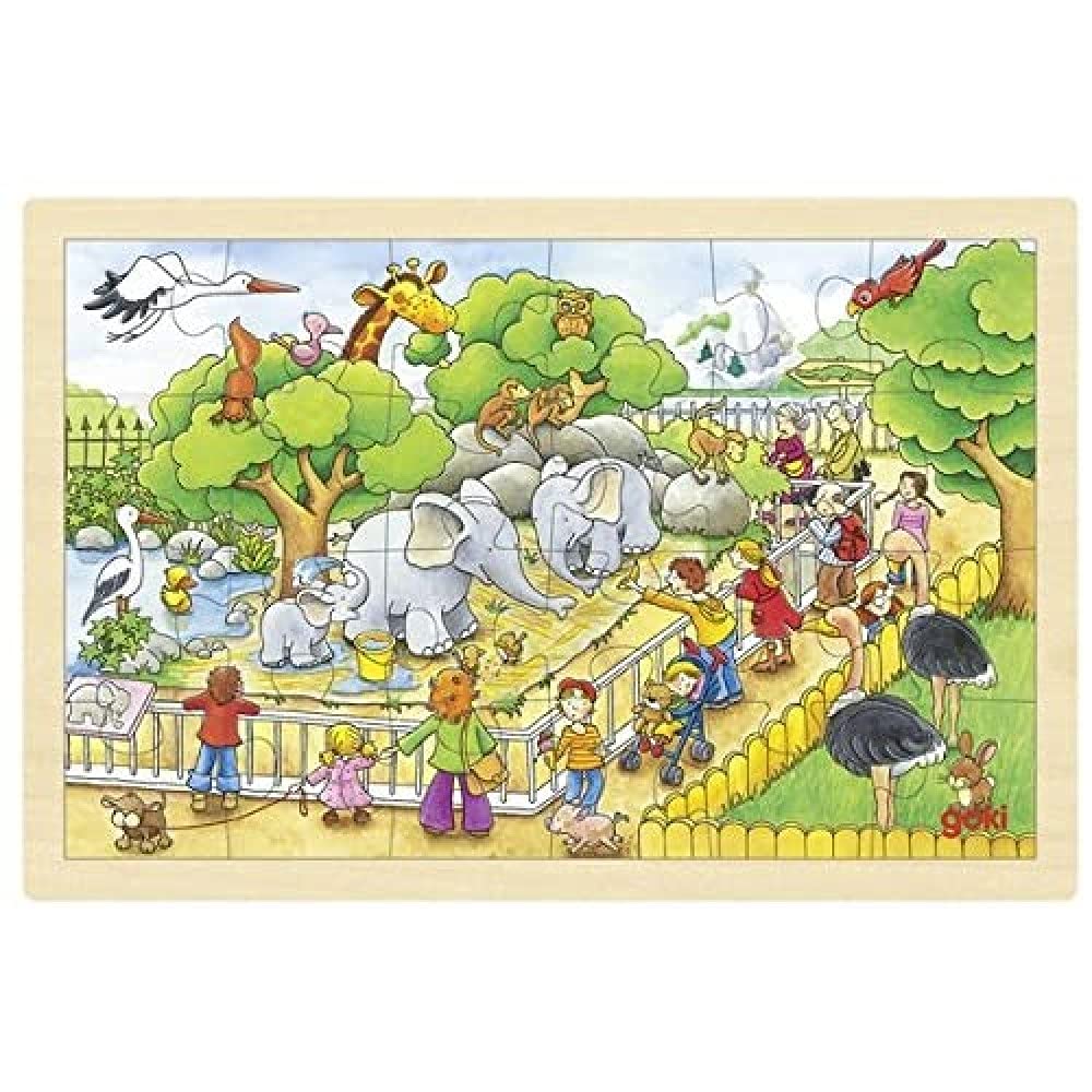 Puzzle Legno/Cartone Cm.30X20 - Visita Allo Zoo
