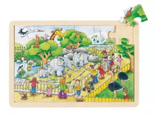 Puzzle Legno/Cartone Cm.30X20 - Visita Allo Zoo