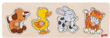 Puzzle Legno C/Pomelli Cm. 30X10 - Animal