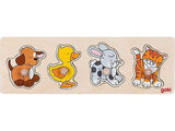 Puzzle Legno C/Pomelli Cm. 30X10 - Animal