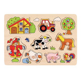 Puzzle Legno Con Pomelli Cm.30X21 - Fattoria