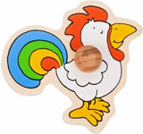 Puzzle Legno Con Pomelli Cm. 21X21 - In Campagna