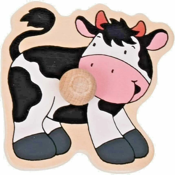 Puzzle Legno Con Pomelli Cm. 21X21 - In Campagna