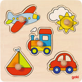 Puzzle Legno Con Pomelli Cm. 21X21 - Il Mio Viaggio