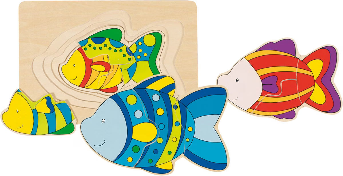 Puzzle Legno Cm.18x12,5 - Pesce - 11 Pezzi