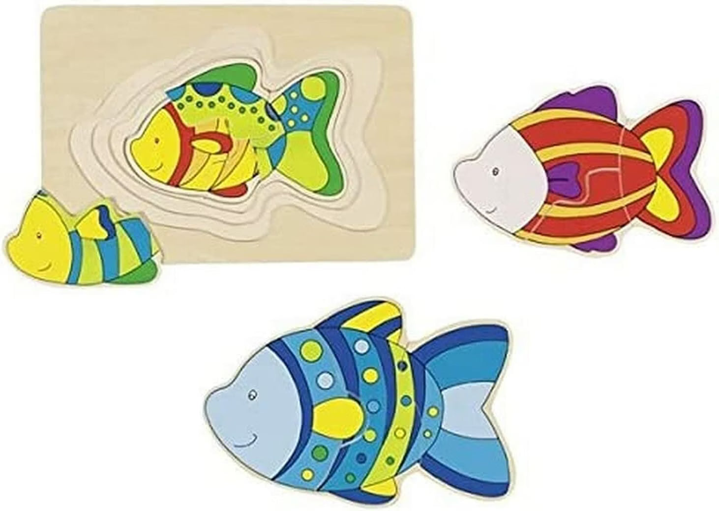 Puzzle Legno Cm.18x12,5 - Pesce - 11 Pezzi
