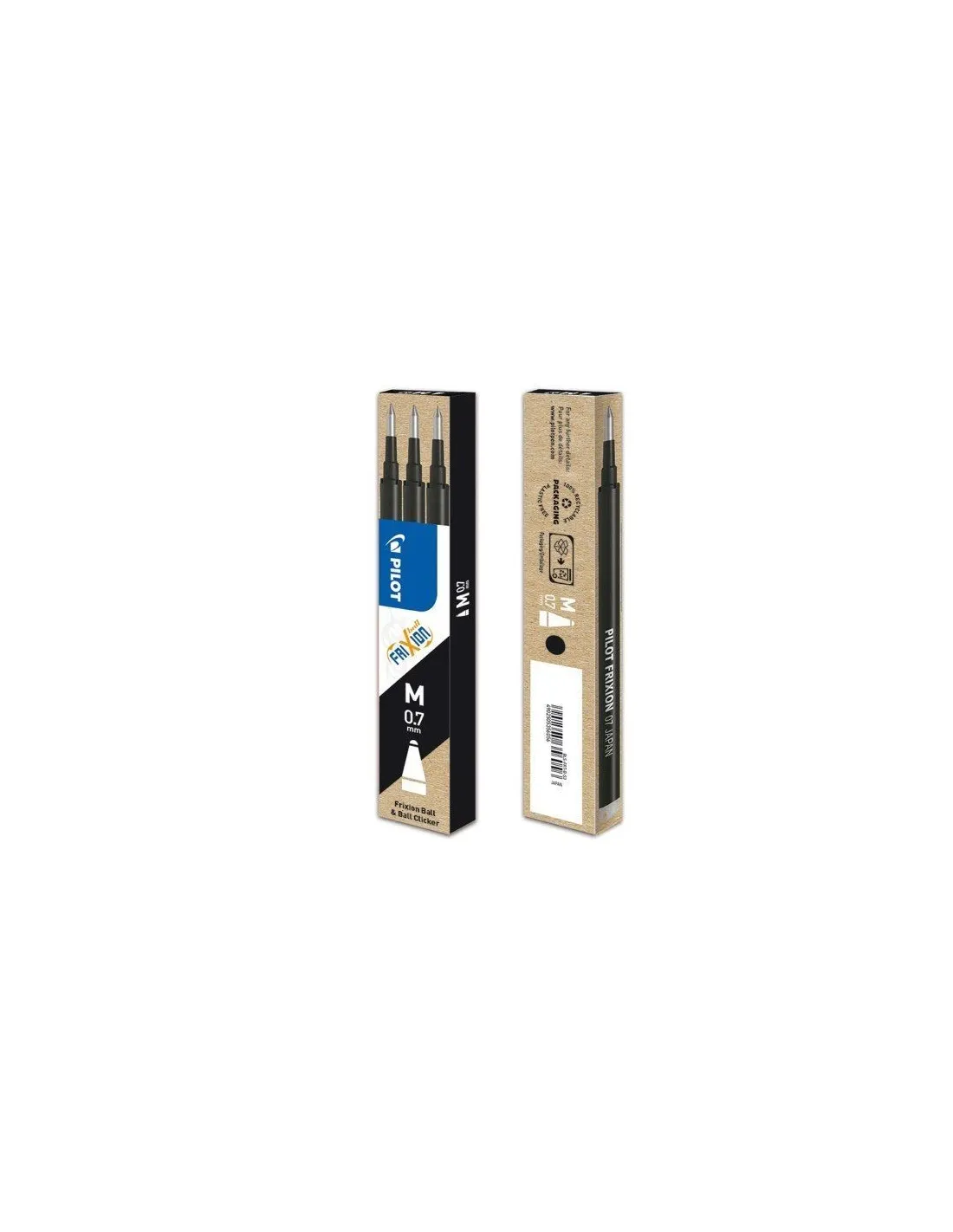 Refill Ricambio Pilot Frixion Confezione 3 Pezzi Nero