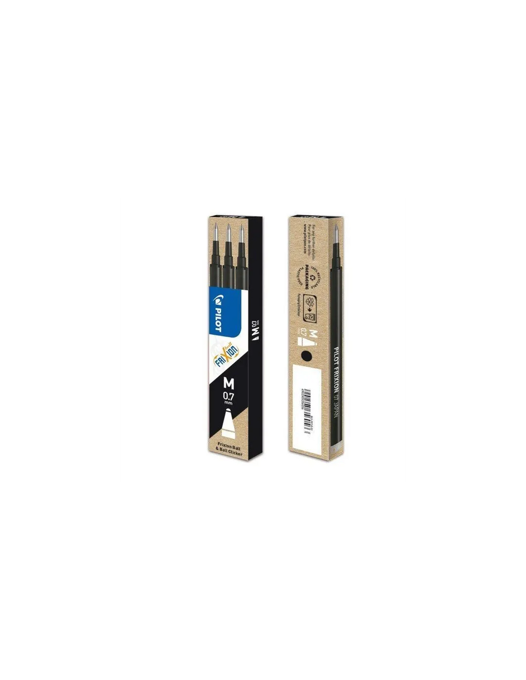 Refill Ricambio Pilot Frixion Confezione 3 Pezzi Nero