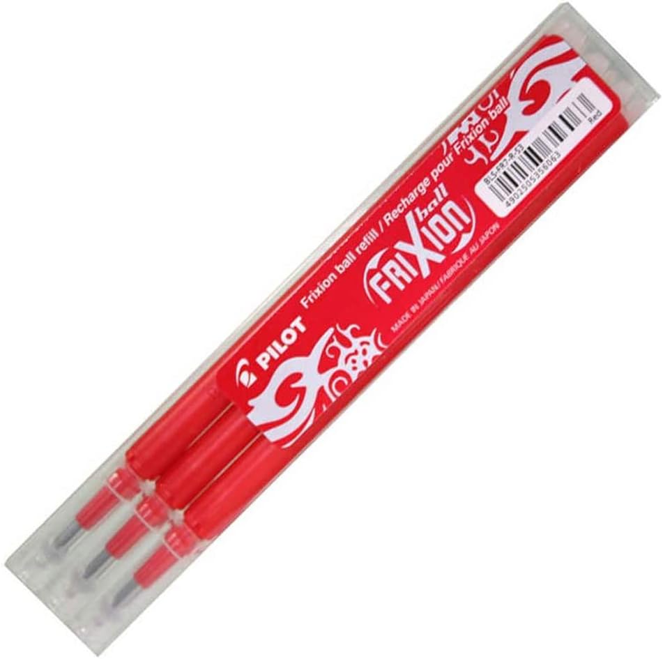 Refill Ricambio Pilot Frixion Confezione 3 Pezzi Rosso