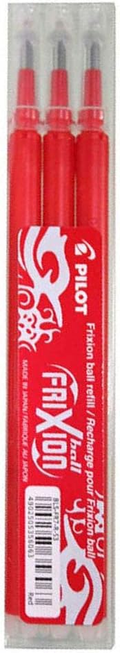 Refill Ricambio Pilot Frixion Confezione 3 Pezzi Rosso