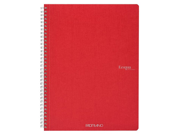 QUADERNO C/SPIRALE A4 ECOQUA QUADRETT. 0.5MM LAMPONE