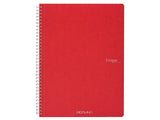 QUADERNO C/SPIRALE A4 ECOQUA QUADRETT. 0.5MM LAMPONE