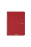 QUADERNO C/SPIRALE A4 ECOQUA QUADRETT. 0.5MM ROSSO SCURO