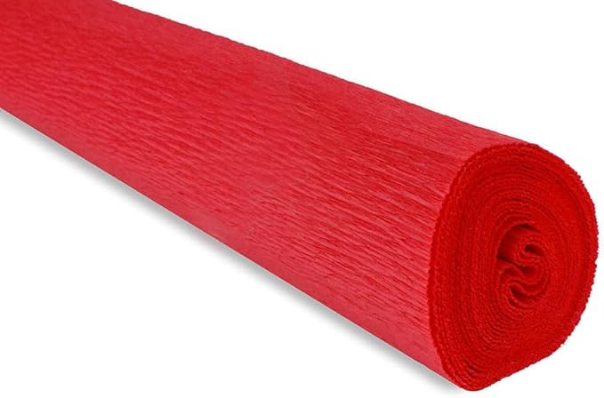 CARTA CRESPA GR.180 - ROTOLO CM.50X250 - ROSSO NATALE Immagine secondaria del prodotto