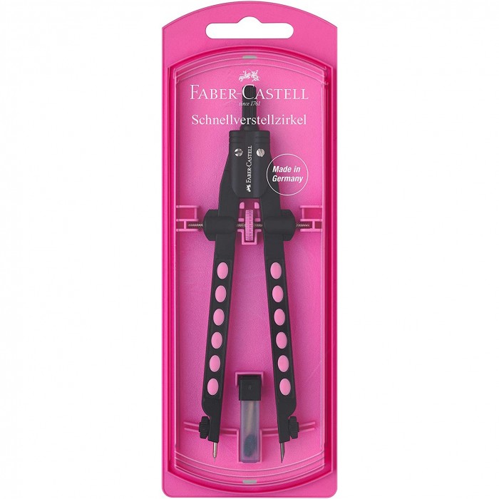 COMPASSO BALAUSTRONE FACTORY NEON ROSA FABER-CASTELL