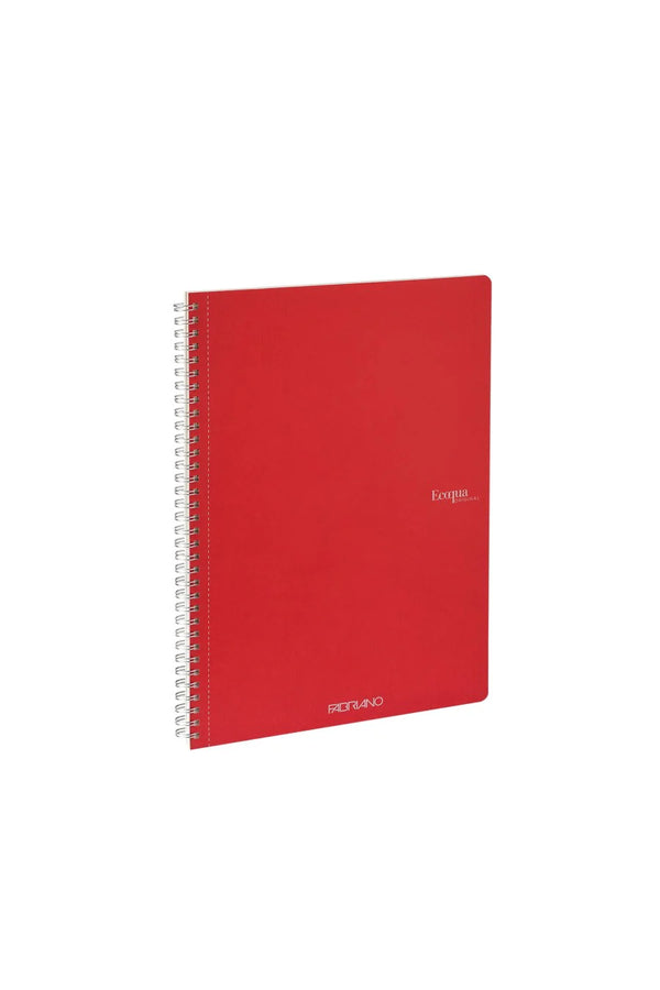 QUADERNO C/SPIRALE A4 ECOQUA QUADRETT. 0.5MM LAMPONE