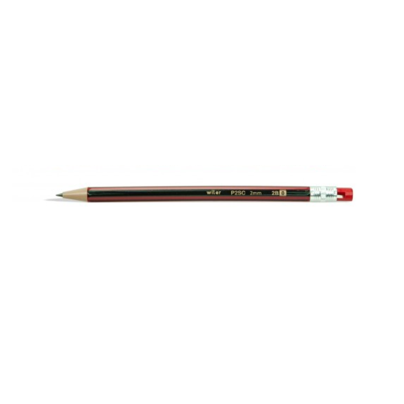 PORTAMINE A SCATTO 2MM WILER FUSTO ROSSO E NERO